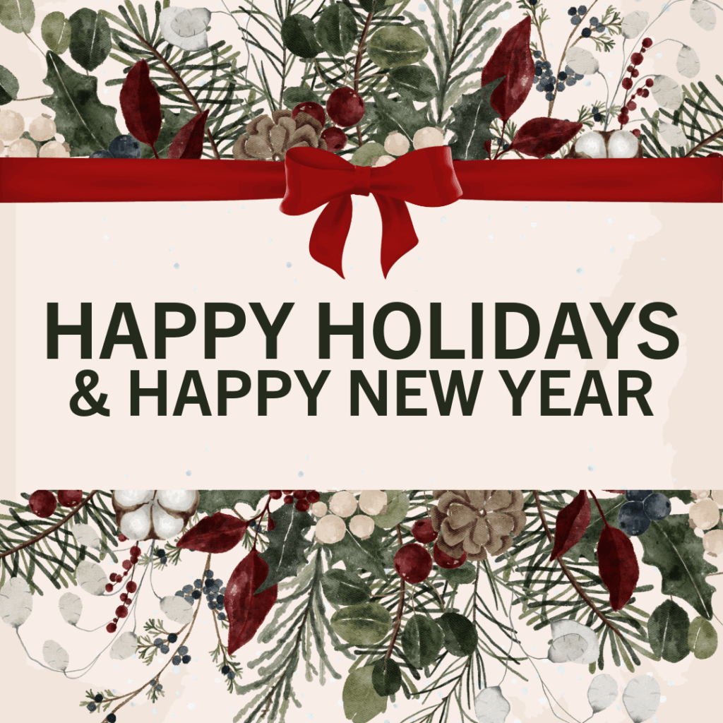 Happy Holidays and Happy New Year